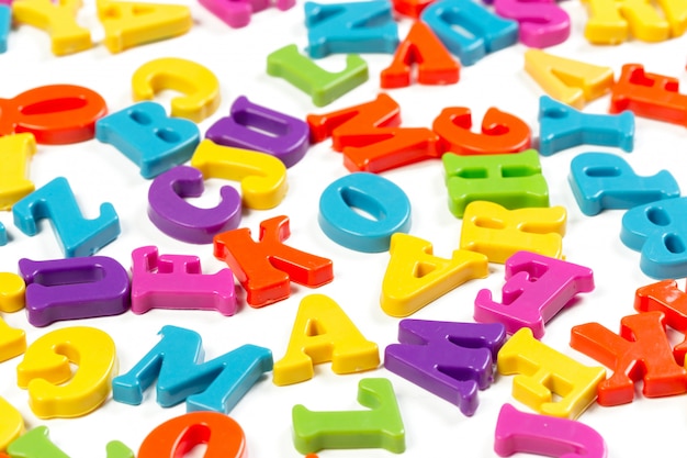 Colorful toy alphabet letters