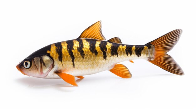 Colorful Toy Carp Fish On White Background Uhd Image