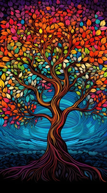 Colorful tree