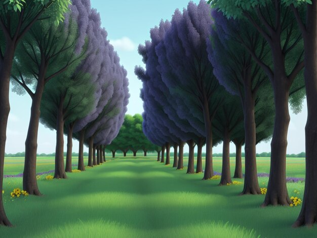 Foto sfondo natura alberi colorati