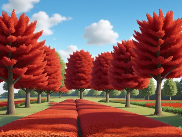 Foto sfondo natura alberi colorati