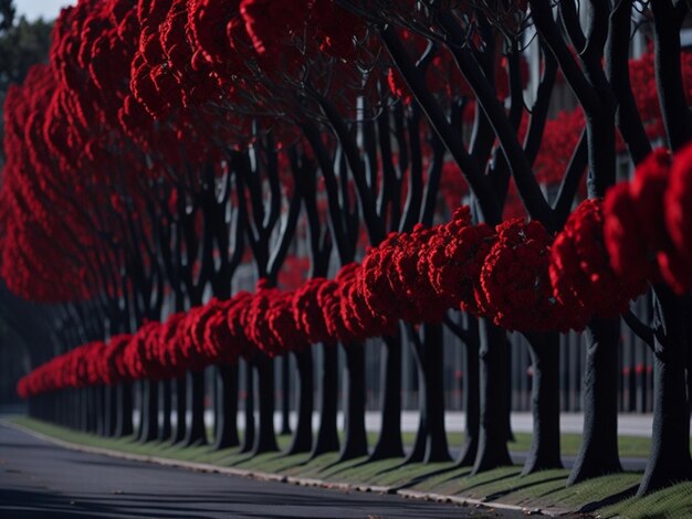 Colorful trees nature background