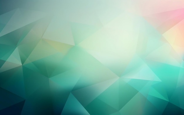 A colorful triangle background with a blue triangle background.