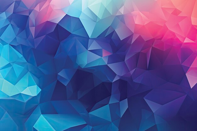 A colorful triangle background with a blue triangle in the center.