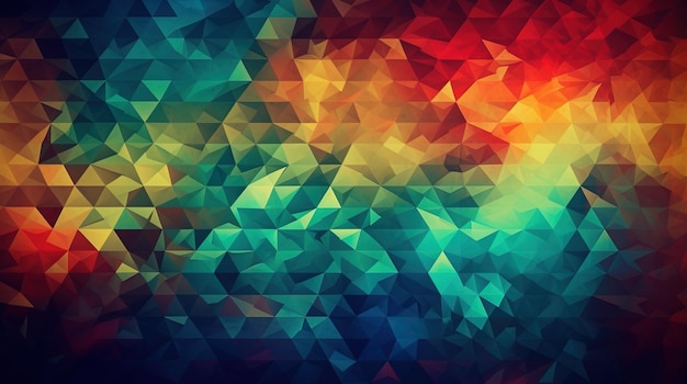 A colorful triangle background with a triangle pattern.