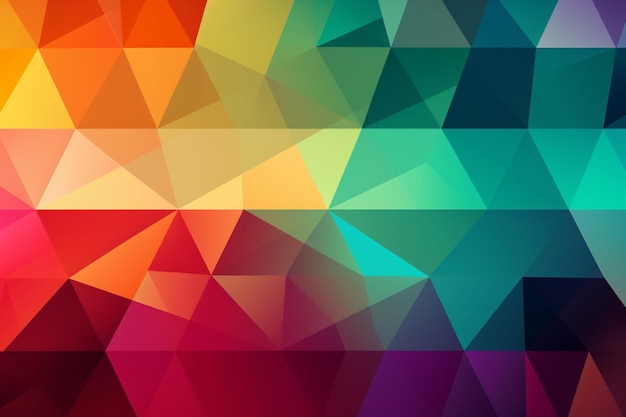 삼각형 패턴의 다채로운 삼각형 벽지