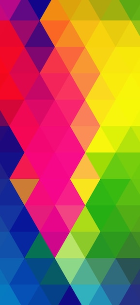 colorful triangles in a square of bright colors