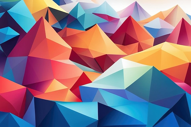 Colorful triangular abstract background Abstract polygonal background