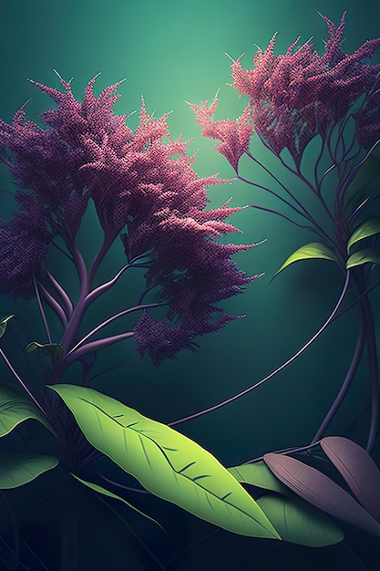 Colorful tropical abstract background Generative AI