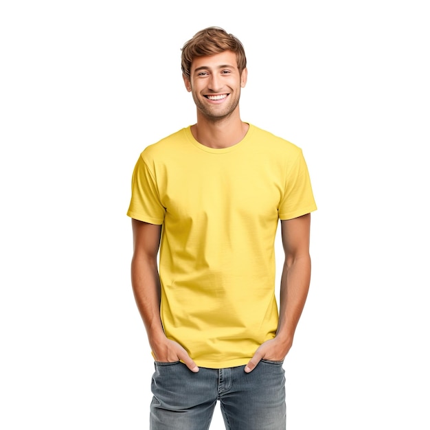 Premium Photo | Colorful Tshirt Template Man With Yellow Green Red ...