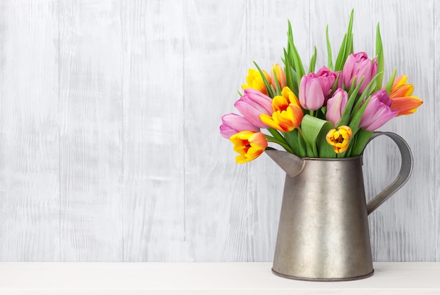 Colorful tulip flowers bouquet