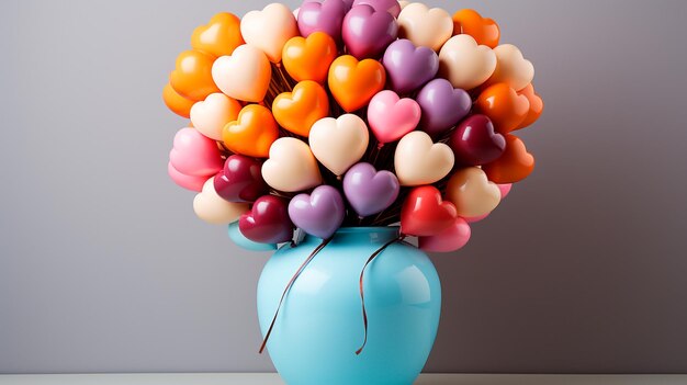 Photo colorful tulips in vase