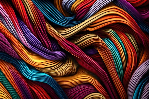 Colorful twisted velvet fabric background