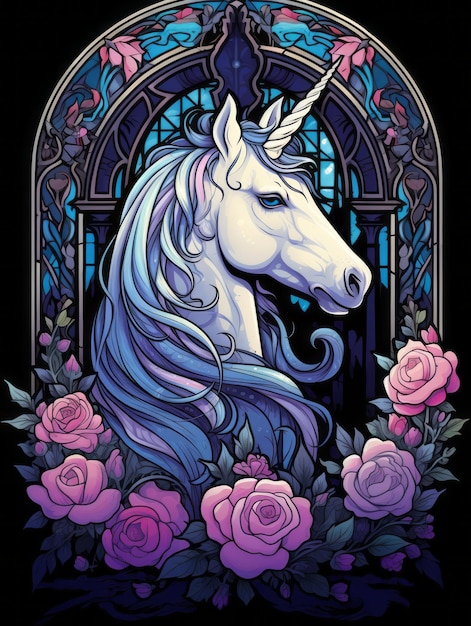 Colorful Unicorn Frame