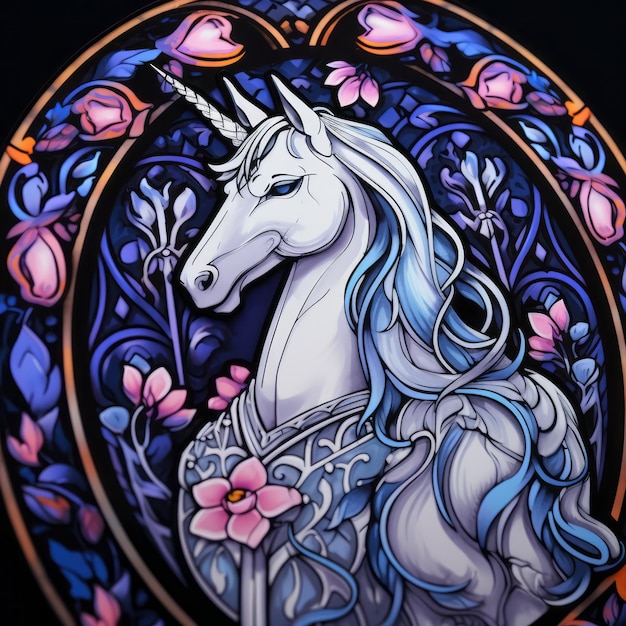 Colorful Unicorn Frame