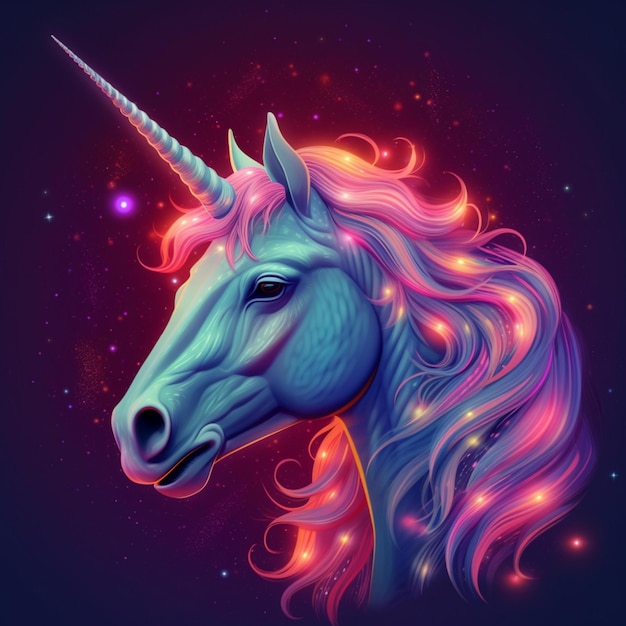 Colorful unicorn vector illustration design