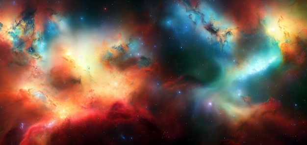 Красочная вселенная и галактика Туманность и звезды в галактике 3D иллюстрация