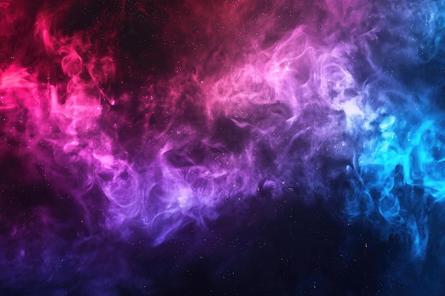 Colorful vapor smoke with galaxy energy on black background