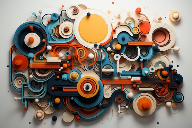 Colorful vector art of artwork that transforms ordina ai generated