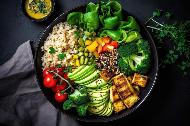 Colorful Vegan Buddha Bowl