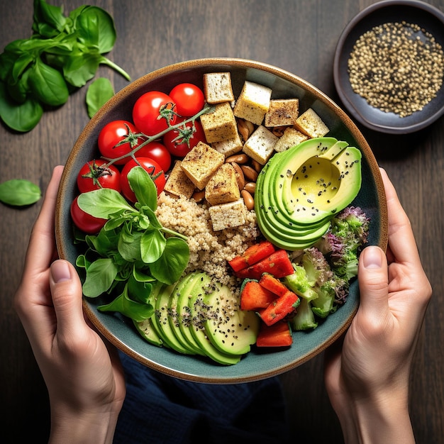 Colorful Vegan Buddha Bowl