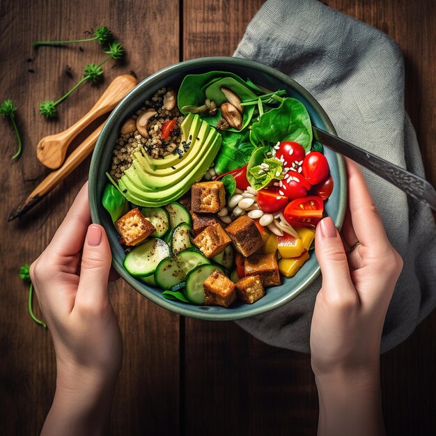 Colorful Vegan Buddha Bowl