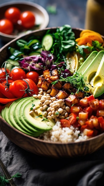 Colorful Vegan Buddha Bowl