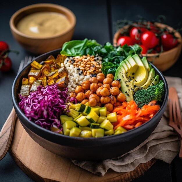 Colorful Vegan Buddha Bowl