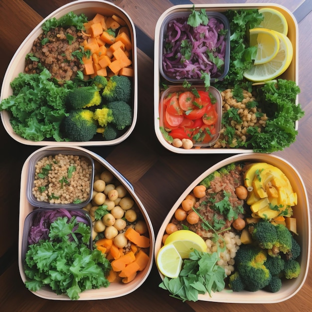 Colorful Vegan Meal Prep Fresh from the Garden