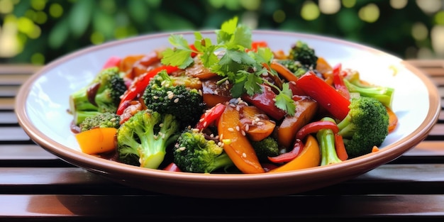 Colorful Veggie StirFry Healthy Wok Magic Vibrant and Wholesome Asian Fusion