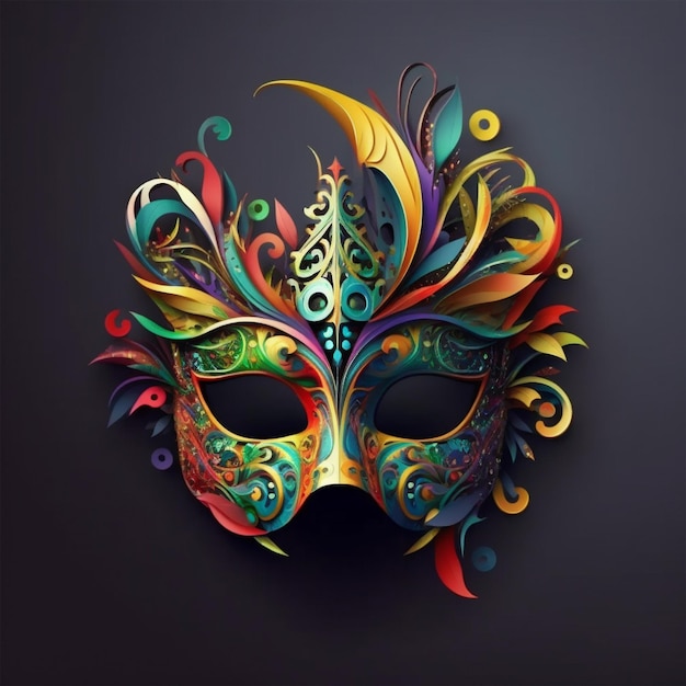 Colorful Venetian carnival mask