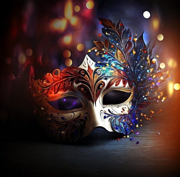 Colorful Venetian carnival mask