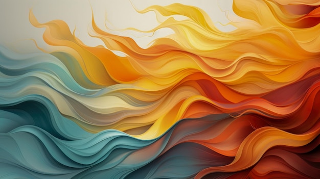 Colorful Vibrant and Dynamic Abstract Wave Pattern with Gradient Background with Smooth Texture