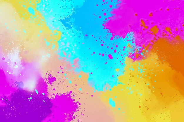 Photo colorful vibrant holi splatter background