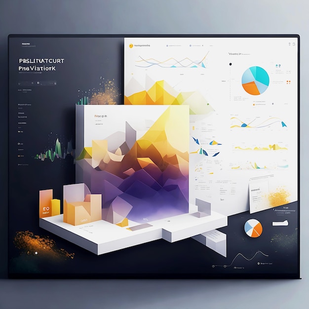 Premium AI Image  Colorful Visualization Product Design Ai Generative
