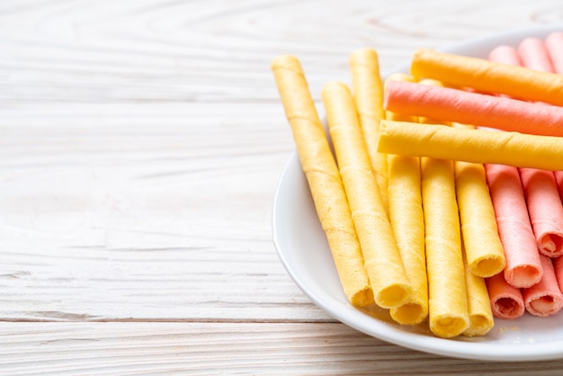 colorful wafer stick roll