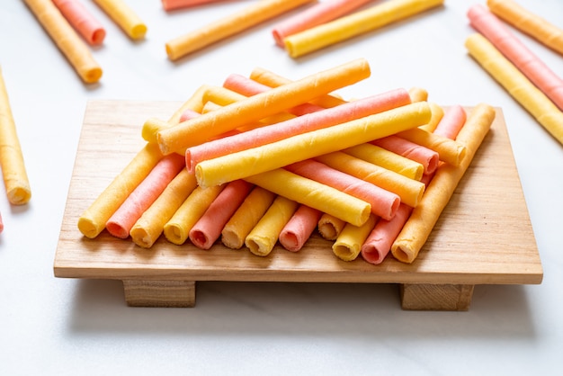 colorful wafer stick roll