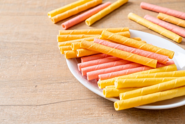 colorful wafer stick roll