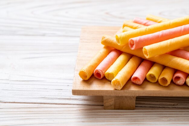 colorful wafer stick roll