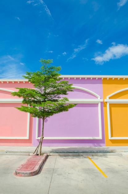 Colorful wall in Italy style