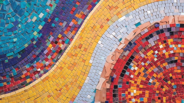 Photo colorful wall mosaic creativity