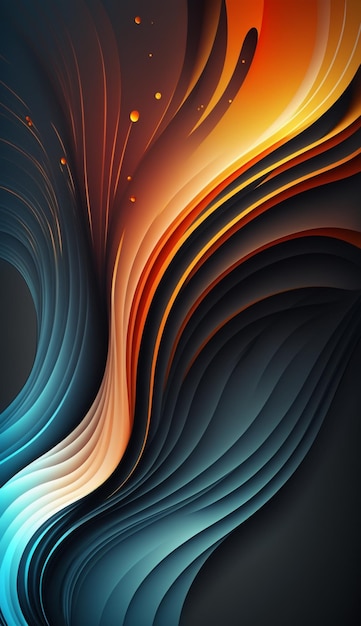 A colorful wallpaper that says, ` ` blue and orange''