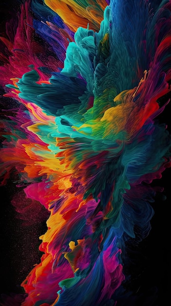 Colorful wallpaper with a black background and a colorful colors