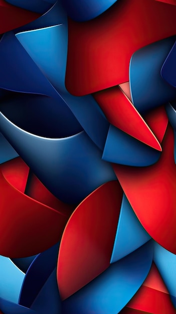 A colorful wallpaper with a blue and red background.