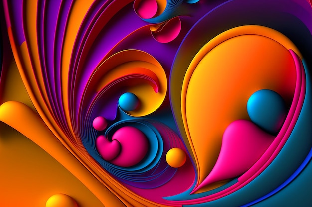 A colorful wallpaper with a swirly design that says's in the middle.