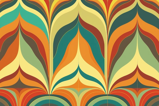 A colorful wallpaper with wavy lines and curves generative AI