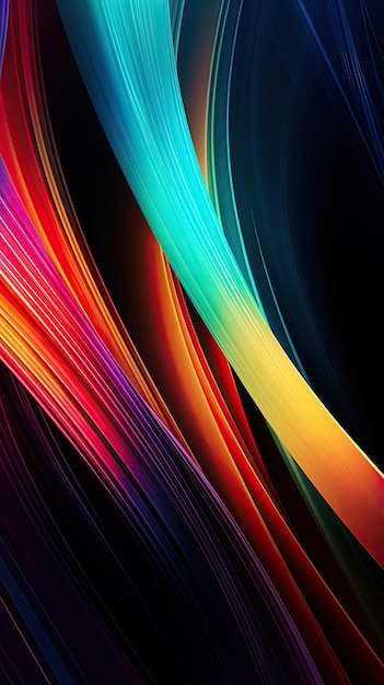 Premium AI Image  Iphone wallpapers with a rainbow background.