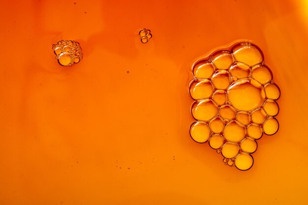 Colorful water bubles on water as background