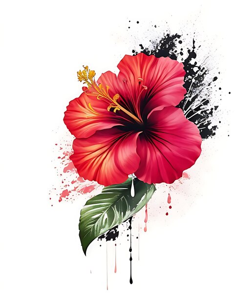 Colorful Water Color flower AI Generated Image