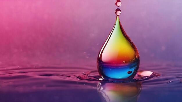 Colorful water drop background